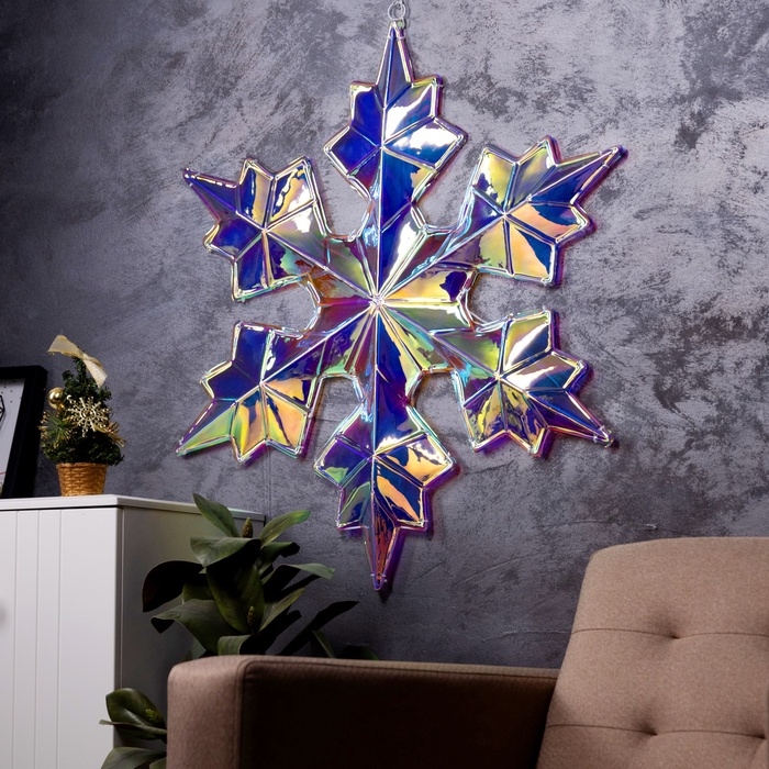 Светодиодная фигура &laquo;Снежинка&raquo; 80 &times; 80 см, пластик, 220 В, 8 режимов, свечение тёплое белое