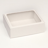 Коробка-шкатулка с окном, белая, 27 х 21 х 9 см  набор 5 шт