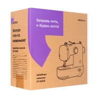 Швейная машина Kitfort КТ-6056, 9 Вт, 12 операций, полуавтомат, бело-чёрная Швейная машина Kitfort КТ-6056, 9 Вт, 12 операций, полуавтомат, бело-чёрная