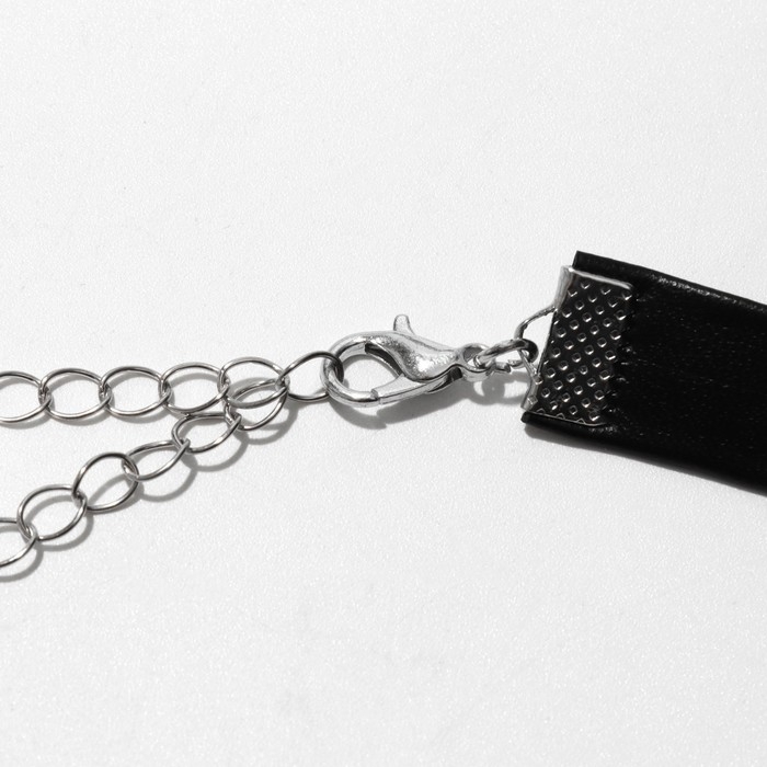 Чокер &laquo;Ошейник&raquo; крылья с цепочками, цвет чёрный с серебром, 43 см