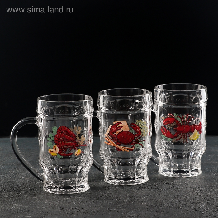 Кружка для пива &laquo;Деликатес. Пинта&raquo;, 500 мл, рисунок МИКС