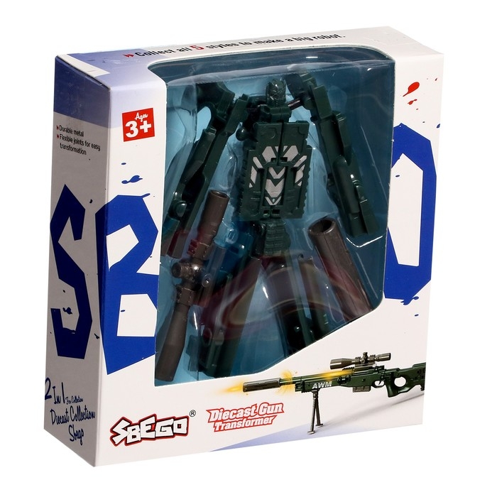 Робот &laquo;Снайперская винтовка&raquo;, трансформируется, с металлическими элементами