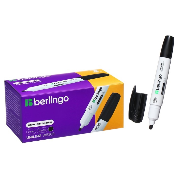 Маркер для доски 2.0 мм, Berlingo, чёрный Маркер для доски 2.0 мм, Berlingo, чёрный