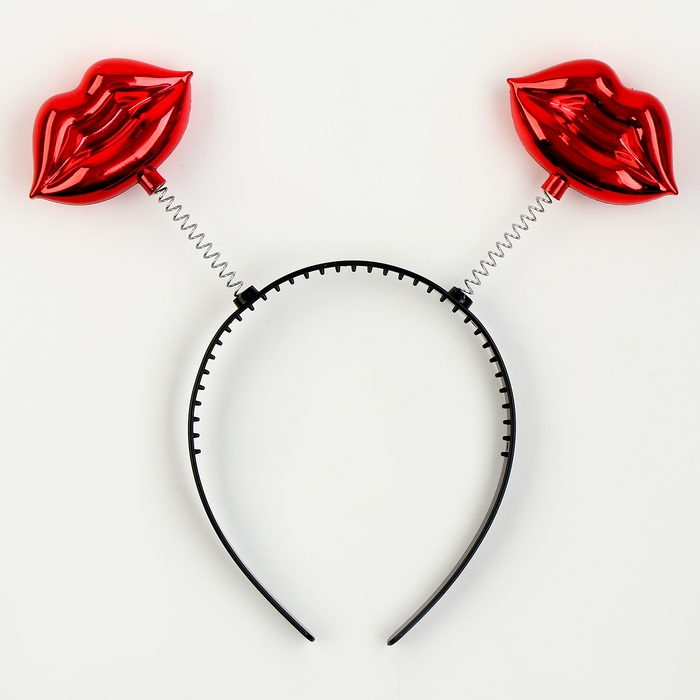 Карнавальный ободок &laquo;Губы&raquo;, цвет красный