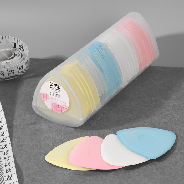 Мел портновский, 30 шт, цвет разноцветный Мел портновский, 30 шт, цвет разноцветный