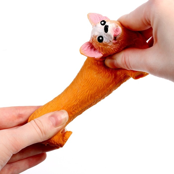 Антистресс сквиш мялка «Корги», с песком, в шоубоксе, тянучка Антистресс сквиш мялка «Корги», с песком, в шоубоксе, тянучка