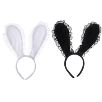 Карнавальный ободок &laquo;Зайка&raquo; с кружевом, МИКС