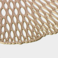 Салфетки сервировочные на стол Доляна &laquo;Мэри&raquo;, d=38 см, 4 шт, цвет золотой