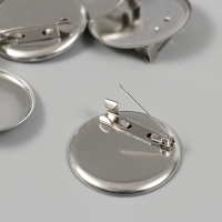 Основа для творчества металл "Значок с булавкой" набор 10 шт 3,5х3,5х0,7 см Основа для творчества металл "Значок с булавкой" набор 10 шт 3,5х3,5х0,7 см