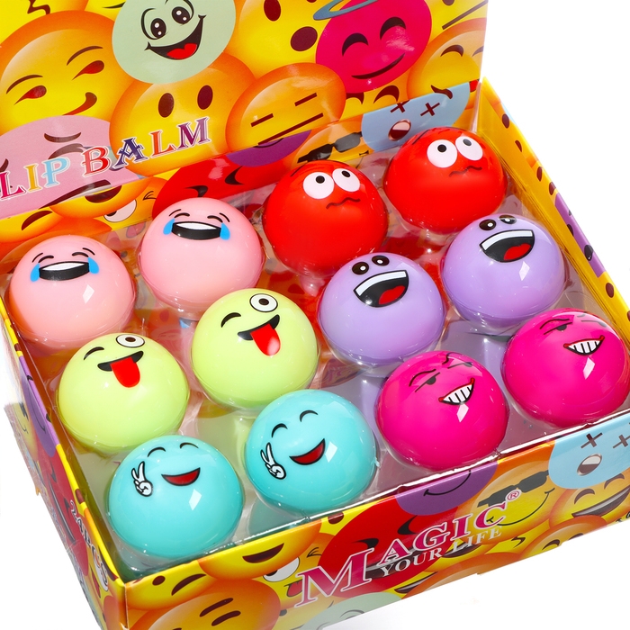 Бальзам для губ &laquo;Смайлики&raquo;, микс цветов и ароматов