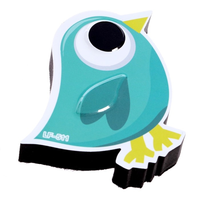 Губка магнитная для маркерной доски &laquo;Птичка&raquo;, 2х10х9 см