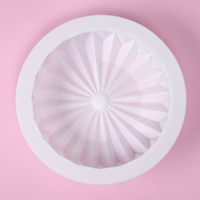 Форма для муссовых десертов и выпечки Доляна «Оригами», силикон, внутренний d=15,3 см, 18,5×18,5 см, цвет белый Форма для муссовых десертов и выпечки Доляна «Оригами», силикон, внутренний d=15,3 см, 18,5×18,5 см, цвет белый