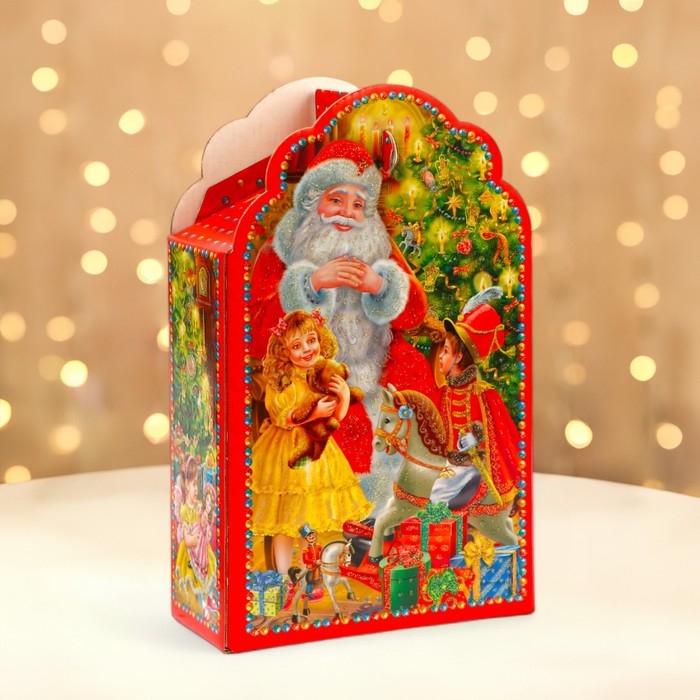 Новый год. Подарочная коробка Новогодняя Фигурная "Сияние праздника" 160 х 75 х 260 см.