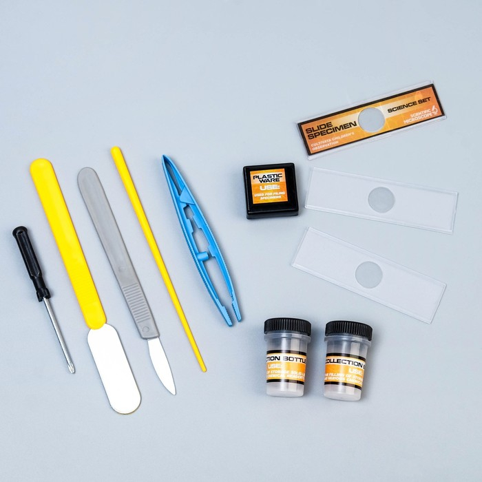 Микроскоп "Юный биолог" кратность до х1200, белый, подсветка