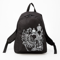 Рюкзак «Герб», 33х13х40, отд на молнии, н/карман, черный Рюкзак «Герб», 33х13х40, отд на молнии, н/карман, черный