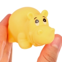 Набор резиновых игрушек для ванны &laquo;Мыльница: Бегемотики&raquo;, 12 см, 4 шт, с пищалкой, Крошка Я