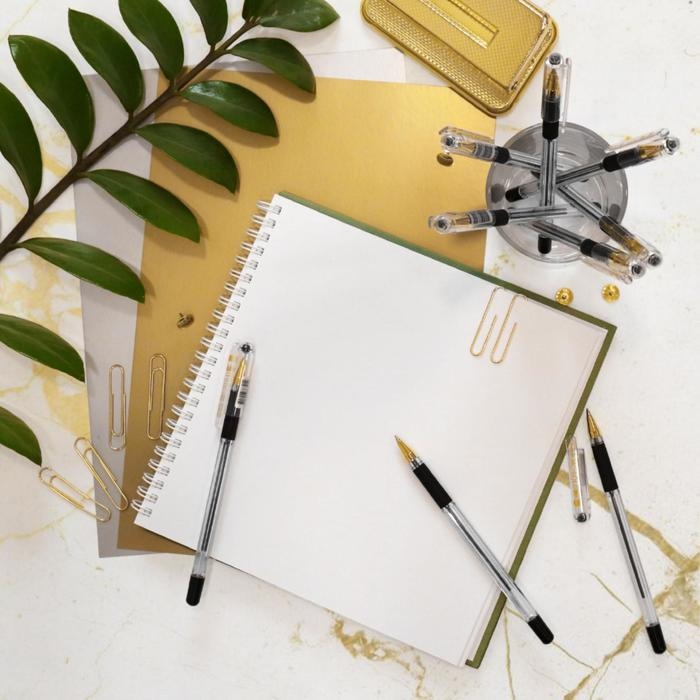 Ручка шариковая MunHwa MC Gold, узел 0,5 мм, чернила чёрные, штрихкод на ручке Ручка шариковая MunHwa MC Gold, узел 0,5 мм, чернила чёрные, штрихкод на ручке