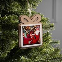 Подвеска световая "Белочка с подарками", 11х9 см, LR41x3 (в компл.), свечение тёплое белое Подвеска световая "Белочка с подарками", 11х9 см, LR41x3 (в компл.), свечение тёплое белое