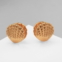 Серьги металл &laquo;Аккорд&raquo; ракушка, лучи, цвет золото