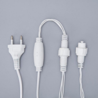 Гирлянда &laquo;Нить&raquo; 10 м, IP44, УМС, белая нить, 100 LED, свечение красное, 220 В