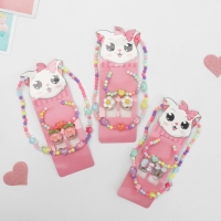 Комплект детский «Выбражулька» 4 предмета: 2 заколки, бусы, браслет, сердечки, цветной Комплект детский «Выбражулька» 4 предмета: 2 заколки, бусы, браслет, сердечки, цветной