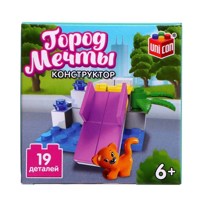 Конструктор Город мечты &laquo;Кошечка на площадке&raquo;, 19 деталей