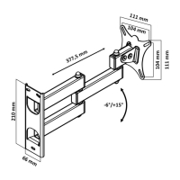 Кронштейн LE'STER LST-101.05, для ТВ,наклонно-поворотный,10-32",117-383  мм от стены,черный