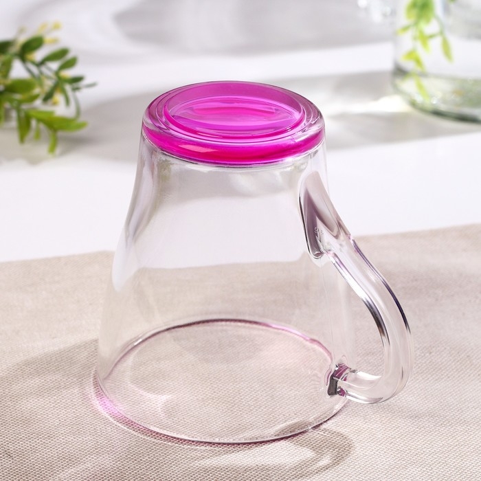 Кружка стеклянная &laquo;Джем&raquo;, 250 мл, цвет красный