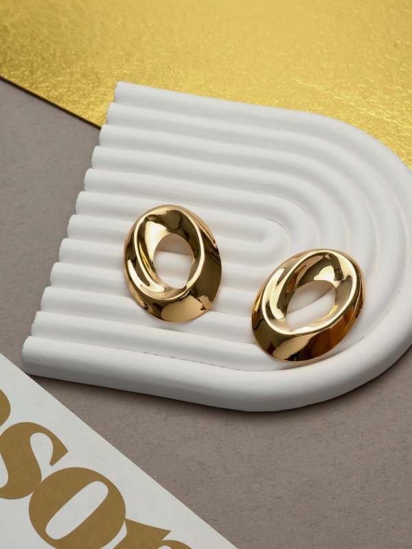 Серьги металл &laquo;Кольца&raquo; сфера, цвет золото