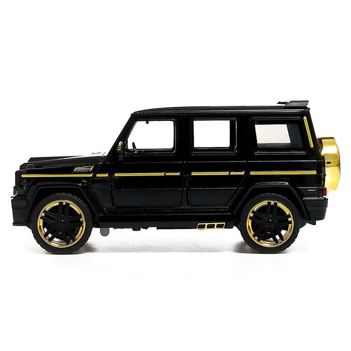 Машина металлическая, инерционная, 1:24, открываются двери, капот, багажник, цвет чёрный