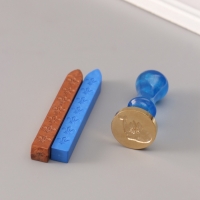 Сургучный набор "Песня кита" печать, ручка, сургуч 12,5х10х3,6 см