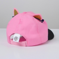 Кепка детская для девочки &laquo;Кошечка&raquo;, с заколочками, р-р. 52-54 см, 5-7 лет