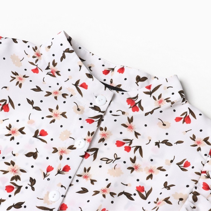 Платье женское с рюшами MIST, размер 48, белый Платье женское с рюшами MIST, размер 48, белый