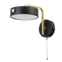 Бра с выключателем "Пиатти" LED 12Вт 4000К черный 15х26х16см