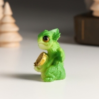 Сувенир полистоун "Лесной дракончик с золотом" МИКС 2,5х2,5х4 см