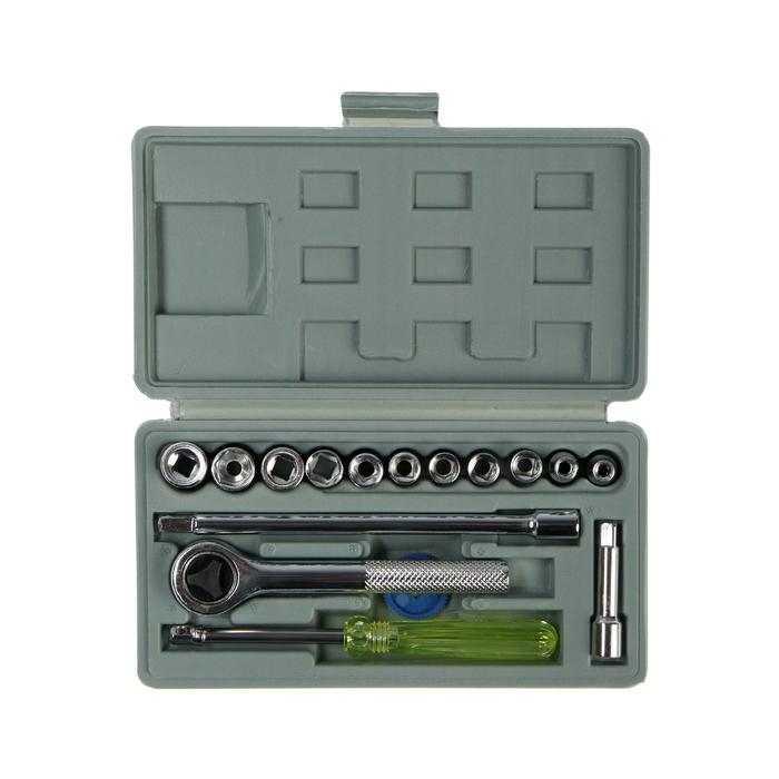 Набор инструментов в кейсе ТУНДРА, универсальный, 1/4 Набор инструментов в кейсе ТУНДРА, универсальный, 1/4", 16 предметов