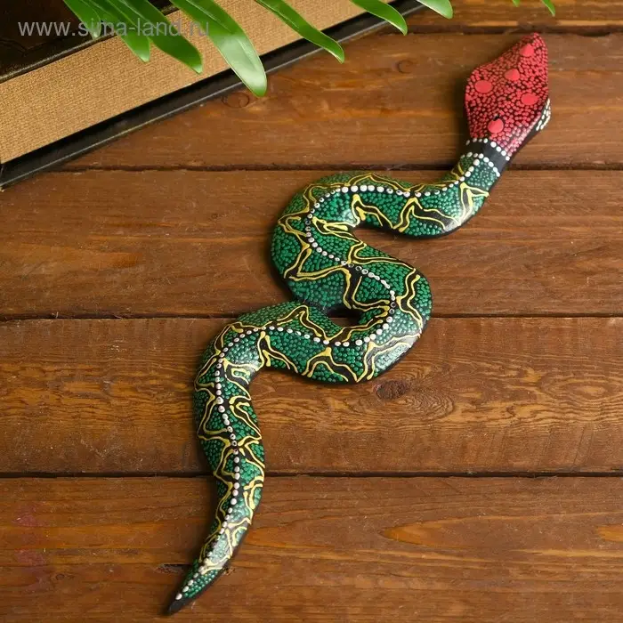 Сувенир "Змея узорная" дерево МИКС 31х9,5х1 см