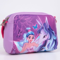 Сумка детская &laquo;Единорог и фея&raquo; из эко-кожи, на ремешке, 15х12х3 см