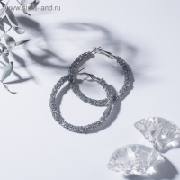 Серьги-кольца &laquo;Шанталь&raquo; d=5, цвет серебро