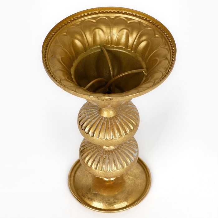 Подсвечник металл «Ярусы» для одной свечи 16 х 16 х 25 см Подсвечник металл «Ярусы» для одной свечи 16 х 16 х 25 см