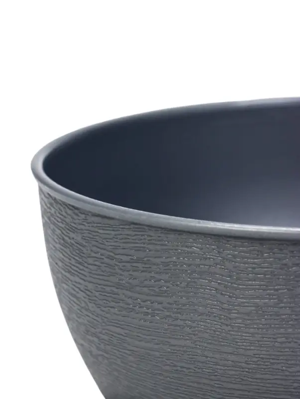 Горшок для цветов с поддоном 0,8 л d14 см h8 см "Фиалочка" серый