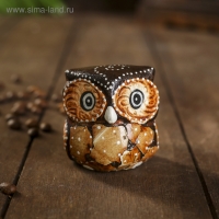 Сувенирный набор дерево "Совы с листьями"(3 шт) 6х14х7 см Сувенирный набор дерево "Совы с листьями"(3 шт) 6х14х7 см