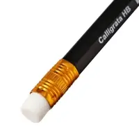 Набор карандашей чернографитных 12 штук, Calligrata Classic, с ластиком, заточенные, пластик, трехгранные, черные