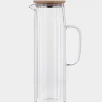 Кувшин "Эко.Дольки" 1500 мл, 9&times;14&times;28 см, с бамбуковой крышкой