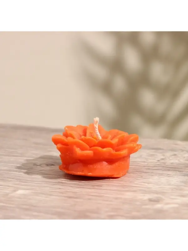 Свеча "Цветок" 5х5х2 см, соевый воск, микс