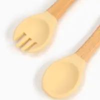 Тарелка детская секционная с ложкой и вилкой, 3 секции, розовый, Mum&Baby