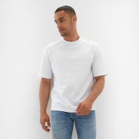 Футболка мужская из органического хлопка MINAKU OVERSIZE FIT: цвет белый, р-р 46 Футболка мужская из органического хлопка MINAKU OVERSIZE FIT: цвет белый, р-р 46