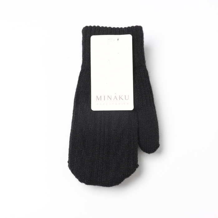 Варежки MINAKU, цвет черный, 21 см Варежки MINAKU, цвет черный, 21 см