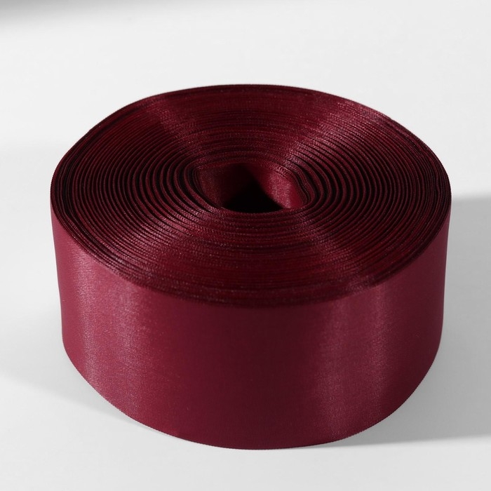 Лента капроновая, 50 мм, 100 &plusmn; 5 м, цвет бордовый