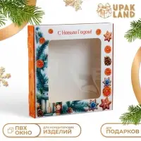 Подарочная коробка сборная с окном &laquo;Исполения желаний&raquo;, 19&times;19&times;3 см